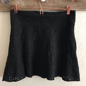 Black overlay skirt